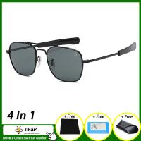 ราคา 100 Original 4 In 1 Likai4 2021 AOสไตล์Vintageแว่นตากันแดดผู้ชายแบรนด์หรูUV400แว่นกันแดดโพลาไรซ์ขับรถแก้ว (6631996308)