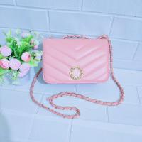 ราคา New กระเป๋าสะพายข้าง สะพายไหล่ PNK สายโซ่ทรงกล่อง น่ารักมาก พร้อมส่งจากไทย ขนาด 8 นิ้ว (21055157172)