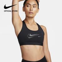 ราคา Nike Womens Dri FITSwoosh Medium Sports Bra Black (20557282030)