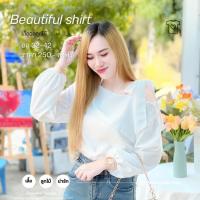 ราคา ด่วนพิเศษ พร้อมส่ง เสื้อลูกไม้ลายฉลุ น่ารักๆ รุ่น บ ปาดไหล่ Recommended (20491135196)