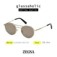 ราคา ลดกระหน่ำ แว่นกันแดด Ermenegildo Zegna รุ่น EZ0089 14C 50 ทรงกลมปรอท ดีไซน์สะพานคู่ (20758500067)