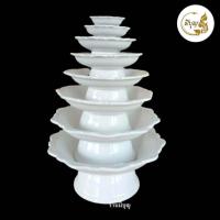 ราคา พานขาว พานสีขาว เซรามิก คุณภาพดี มีขนาด 2 5 3 4 5 6 7 8 9 (18449819348)