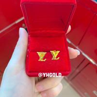 ราคา ต่างหูทองครึ่งสลึง YHGOLD ต่างหูแป้นคละแบบ ทองคำแท้96 5 ขายได้จำนำได้ (21068215764)