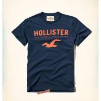 ราคา เสื้อยืดใหม่ H70 Hollister t shirt cotton round neck fashion tee for men applique dark blue tshirt (20627929003)