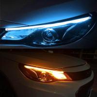 ราคา พร้อมส่ง 60ซม 2เส้น ไฟเดย์ไลท์ พร้อมไฟเลี้ยว ไฟตัดหมอก รถยนต์ DRL LED กลางวันไฟตัดหมอก หลอดไฟ LED บางเฉียบชั้นสูง (18059831351)