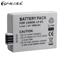 ราคา PALO LP E5 LPE5 LP E5 แบตเตอรี่ Dual USB LCD Charger สำหรับ Canon EOS 1000D 500D 450D Kiss X3 X2 F EOS Rebel XS XSi Rebel T1i (19341074857)