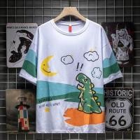 ราคา 2022เสื้อยืดคอกลมผู้ชาย พิมพ์ลายการ์ตูนมี 4 สี ดำ ขาว สีน้ำเงิน ส้ม (12394018535)