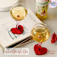 ราคา Violet Flamingo สินค้าพร้อมส่งจากไทย แก้วไวน์ แก้วค็อกเทล แก้วน้ำรุ่น Heart Glow Wine Glass วัสดุเป็นแก้วใส ความจุ 300ML (21355932471)