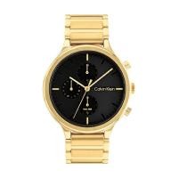 ราคา Calvin Klein CK25200240 นาฬิกาข้อมือผู้ชาย สายสแตนเลส สีทอง หน้าปัดสีดำ (18063235629)