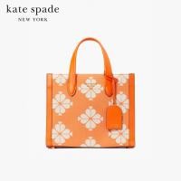 ราคา KATE SPADE NEW YORK SPADE FLOWER TWO TONE CANVAS MANHATTAN SMALL TOTE KB959 กระเป๋าถือ (19419193754)