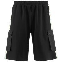 ราคา กางเกงขาสั้น KAPPA 222 BANDA SANCIO Black White Green Dusty (19576336452)