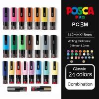ราคา ญี่ปุ่น Uni Posca เครื่องหมายปากกาครบชุด PC 1MPC 3M PC 5M จิตรกรรมกราฟฟิตีสีปากกาเครื่องดื่มแอลกอฮอล์เครื่องหมาย Cosas De Papelería (20576437914)