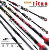 ราคา คันตีเหยือปลอม SCORPION TITAN สกอร์เปียน ไททัน เบท สปิน 2 ท่อน เวท 4 14lb ด้ามยางลายทหาร จับกระชับมือ (15441778030)