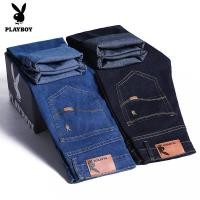 ราคา PLAYBOYผู้ชายกางเกงยีนส์สไตล์ธุรกิจยืดSlimกางเกงสำหรับผู้ชาย กางเกงยีนดำผู้ชาย (6528040179)