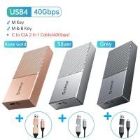 ราคา ORICO USB4 0 M2 NVMe SSD Enclosure 40Gbps PCIe3 0x4อลูมิเนียมเข้ากันได้กับ Thunderbolt 3 4 USB4สำหรับ Apple MacBook Air Pro (15027703027)