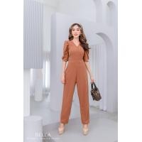 ราคา BE JL13 Jumpsuit จั้มสูทขายาว ไขว้หน้า ผ้ายืดทั้งตัว มีไซส์สาวอวบ M L36 40 L XL40 44 ชุดผู้หญิง ชุดสาวอวบ ชุดออกงานหรูๆ ชุดทำงาน แฟชั่นผู้หญิง (14202236997)
