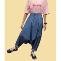 ราคา กางเกงฮาเร็ม ผ้าฝ้ายสียีนส์ฟอก เป้ายาน สุดเก๋ ใส่สบาย ใส่ทำงานก็เท่ห์ ใส่เที่ยวก็เก๋ (12454535296)