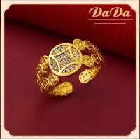 ราคา แหวนเหรียญนําโชค 99 9 เครื่องประดับเพทายทองแท้สําหรับผู้ชายและผู้หญิง ทอง แท้ หลุด จำนำ (21269888146)