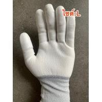 ราคา ถุงมือไนล่อน คู่ละ12บ ถุงมือผ้าไนล่อนถุงมือ PU เคลือบPUปลายนิ้ว (15476920012)