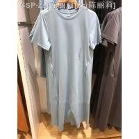 ราคา Uniqlo ชุดเดรสหน้าร้อนใหม่ที่ใส่ในบ้านแบบผูกเอวแขนสั้นแบบมีตัวอักษรผ้าฝ้ายแบบยาวเหนือเข่าชุดเสื้อยืดแขนสั้นมีกระเป๋าที่แนบมา458115 (18731589382)
