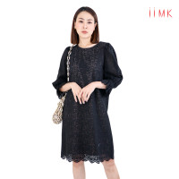 ราคา iiMK ชุดเดรสลูกไม้ ทรงตรง WKE279 (20518492505)