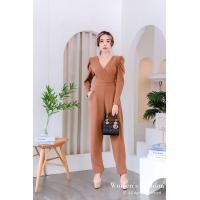 ราคา WF JL10 จั้มสูทขายาว ไขว้หน้า แขน3 4 ผ้ายืดทั้งตัว มีไซส์สาวอวบ s33 35 M36 39 ชุดผู้หญิง ชุดสาวอวบ ชุดออกงานหรูๆ ชุดทำงาน แฟชั่นผู้หญิง (14075329567)