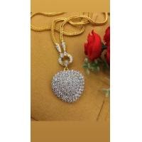 ราคา สินค้าคุณภาพ จี้เพชรCZ สร้อยคอห่วงเพชร ยาว 24 นิ้ว (8710878164)