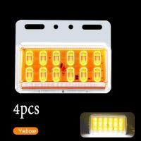 ราคา 4pcs ไฟเลี้ยว LED รถบรรทุก12D 24V มีไฟไฟล้อรถไฟท้ายรถพ่วงหลอดไฟแบบกว้างไฟข้างไฟสนาม (20930486087)