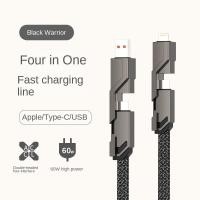 ราคา สายชาร์จสายชาร์จ USB เร็วแบบ4 In 1สำหรับ Xiaomi OPPO Samsung โทรศัพท์มือถือสายชาร์จแท็บเล็ต (18602271440)