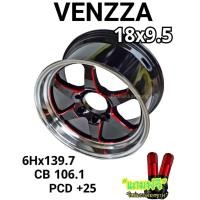 ราคา ล้อแม็กขอบ18 weld 18x9 5 10 5 6รู 139 7 ยี่ห้อVENZZA ET25 30 สีขลิบแดง รุ่น WW เลเซอร์แท้ ราคาถูกมาก 1 วง แถมจุกแต่งสีทุกวง ถ่ายสินค้าจริง ล้อแม็กซ์ขอบ18 (3427262211)