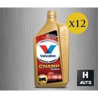 ราคา ขายยกลัง น้ำมันเครื่อง มอเตอร์ไซค์ Valvoline วาโวลีน Champ Extra 4T SAE 10W 30 ขนาด 1 ลิตร x 12 ขวด (494270069)