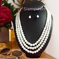 ราคา Siamoutfit สร้อยมุก สร้อยคอมุก เครื่องประดับมุก เครื่องประดับชุดไทย สร้อยมุกต่างหู สร้อยมุกให้พี่สาว สร้อยคอไข่มุก สร้อยไข่มุก pearl necklace (18518928272)