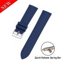 ราคา ใหม่ FKM สายนาฬิกายาง Universal สายนาฬิกา22มม 22มม Quick Release Pin สายนาฬิกากันน้ำยางนุ่มกีฬาสายคล้องคอสำหรับผู้ชายและผู้หญิง (14883593887)