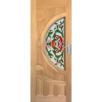 ราคา WOOD OUTLET คลังวัสดุไม้ ประตูไม้เนื้อแข็ง กระจกนิรภัย รุ่น VANDA 11 ขนาด 80x200 cm ราคาต่อบาน ประตูคู่หน้าบ้าน งานไม้ พร้อมกระจกนิรภัย บานสำเร็จ ติดตั้งง่าย ใช้งานได้ยาวนาน solid wood door with tempe