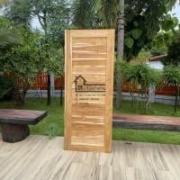ราคา ประตูโมเดิร์นเรียบไม้สัก จัดส่งฟรี รหัส D15 (10988886964)
