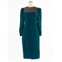 ราคา vickteerut เดรสแขนยาว แต่งผ้าซีทรูสีดำ ซิปหลัง มีซับใน ป้ายแบรนด์ระบุไซส์ EUR 40 ตรงผ้าซีทรูผ้าเป็นรอยย่น Preloved (20742527041)