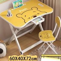 ราคา โต๊ะ เก้าอี้เขียนหนังสือ นักเรียนประถม อเนกประสงค์ โต๊ะลายการ์ตูนP991 (21119746538)