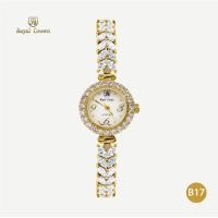ราคา Royal Crown รุ่น 63804B นาฬิกาข้อมือผู้หญิงเล็กๆกันน้ำ ล้อมเพชร แบรนด์เนมแท้ Vayo Jewelry (21187651809)