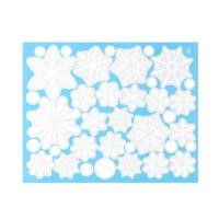 ราคา Glitter Effect Snowflake Electrostatic Sticker Window Christmas Wall Stickers Kids Room Home Decoration New Year Wallpaper (16829831234)