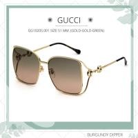 ราคา แว่นกันแดด GUCCI GG1020S 001 SIZE 51 MM GOLD GOLD GREEN (18294189611)