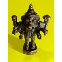 ราคา รูปหล่อ พระพิฆเนศ ปางยืน 6 กร เนื้อโลหะผสม ของเก่าเก็บ พระบ้าน สูง 7x4 5 cm (16089663029)