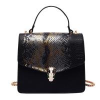 ราคา COD กระเป๋าถือแบบนิ่ม 2022 กระเป๋าสี่เหลี่ยมขนาดเล็กสองช่องลายหนังงูใหม่โซ่หนักกระเป๋าสะพายข้างกระเป๋าแฟชั่นอินเทรนด์ (16866863689)