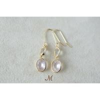ราคา Meena Gems ต่างหูพลอยแท้ โรสควอทซ์ โทปาสขาว พลอยดิบ ตัวเรือนเงินแท้925ชุบทอง พลอยแท้เสริมดวง พลอยประจำเดือน (20386046564)