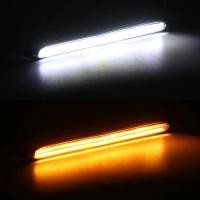 ราคา แถบไฟ LED DRL สำหรับวิ่งกลางวันแถบไฟ LED 12V 2เส้นสำหรับไฟหน้ารถยนต์ไฟกลางวันแบบเลี้ยวเข้าไฟ LED สีเหลือง (21170875678)