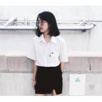 ราคา กระโปรงทรงเอ ผ้าเสิท สีดำ ผ่าหลัง ผ่าหลัง เอวสูง (20387137121)