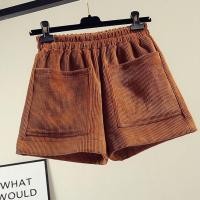 ราคา กางเกงขาสั้นผ้าลูกฟูกเอวสูงใหม่กางเกงขาม้ากางเกงลำลองอเนกประสงค์เกาหลีขนาดใหญ่หลวม (18989341813)