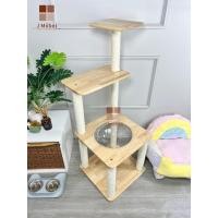 ราคา พร้อมส่ง คอนโดแมวไม้จริง รุ่นสูง3ชั้น อ่างอะคริลิก ผลิตจากไม้ยางพารา ไม่ติดขน ขัดเรียบ ไร้เสี้ยน โรงงานผลิตเอง (19126171948)