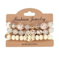ราคา ชุดสร้อยข้อมือลูกปัดแก้วลายแฟชั่น3ชิ้นสำหรับผู้หญิงเครื่องประดับ DIY สำหรับต้นไม้แห่งชีวิตเสน่ห์ลูกปัด (20016520443)