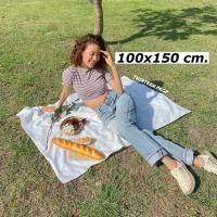 ราคา ผ้าปูปิกนิกสีขาว เย็บริม ผ้าขาวนวล ผ้าปูชายหาด พร็อพถ่ายรูป (19520936359)