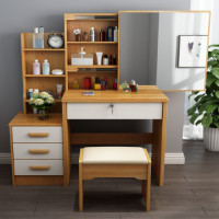 ราคา โต๊ะเครื่องแป้ง โต๊ะแต่งหน้า สไตล์เกาหลี ขาโต๊ะเป็นเหล็กเคลือบกันสนิมอย่างดี (10440584148)